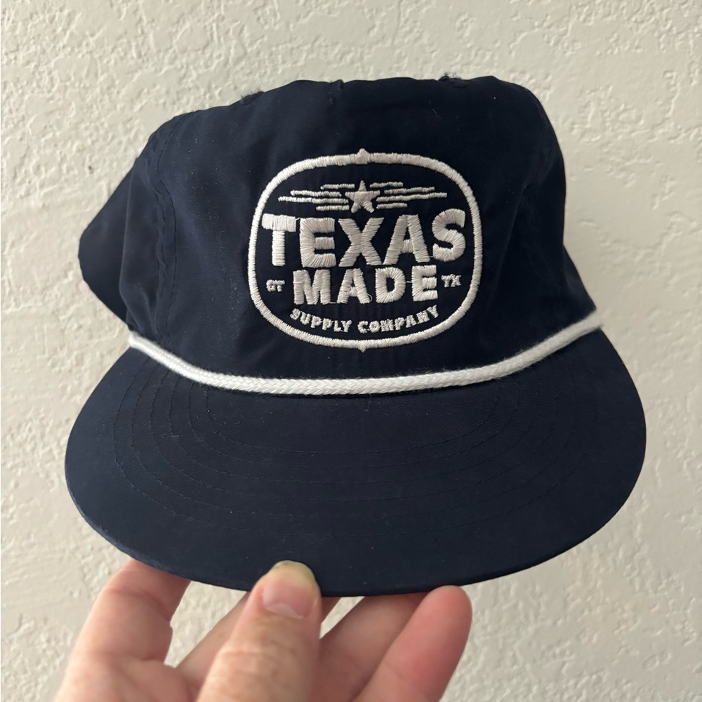 Texas made navy blue hat